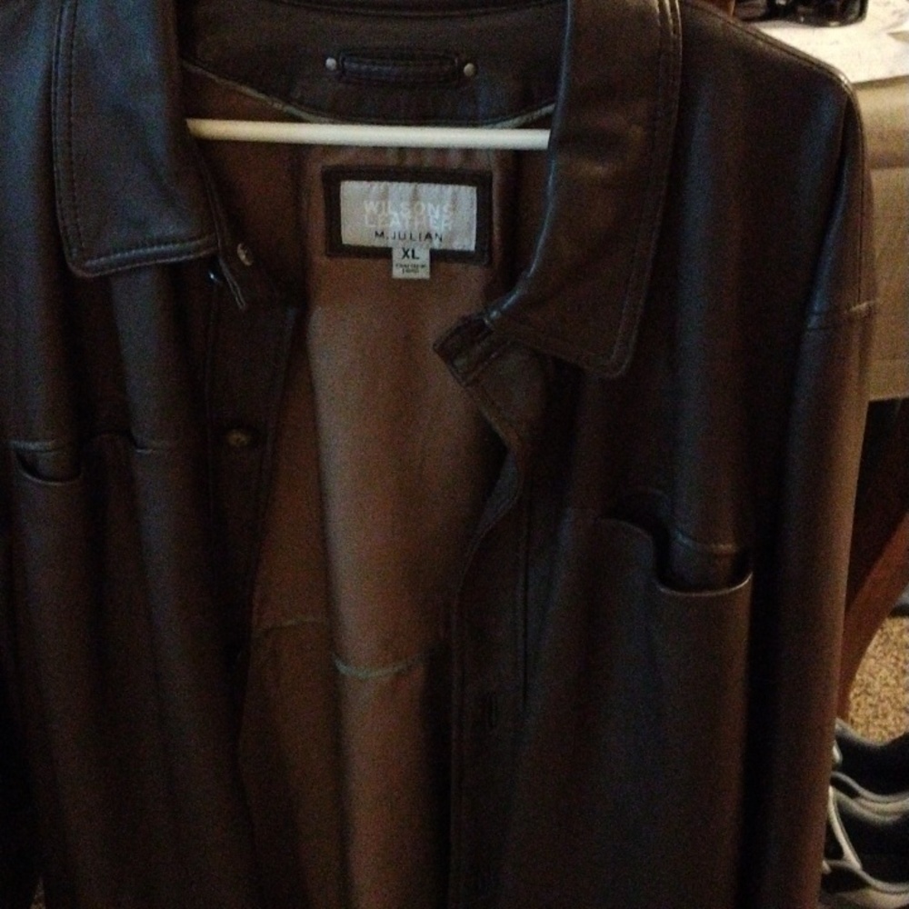Wilson's brown leather jacket men's XL